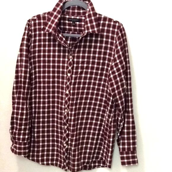 Banana Republic Ladies Plaid Shirt Blouse Top - Picture 1 of 5
